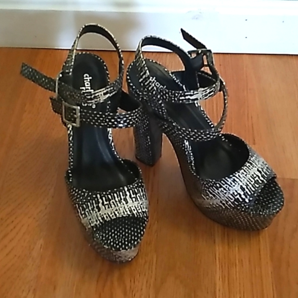 Charlotte russe snake print platform heels